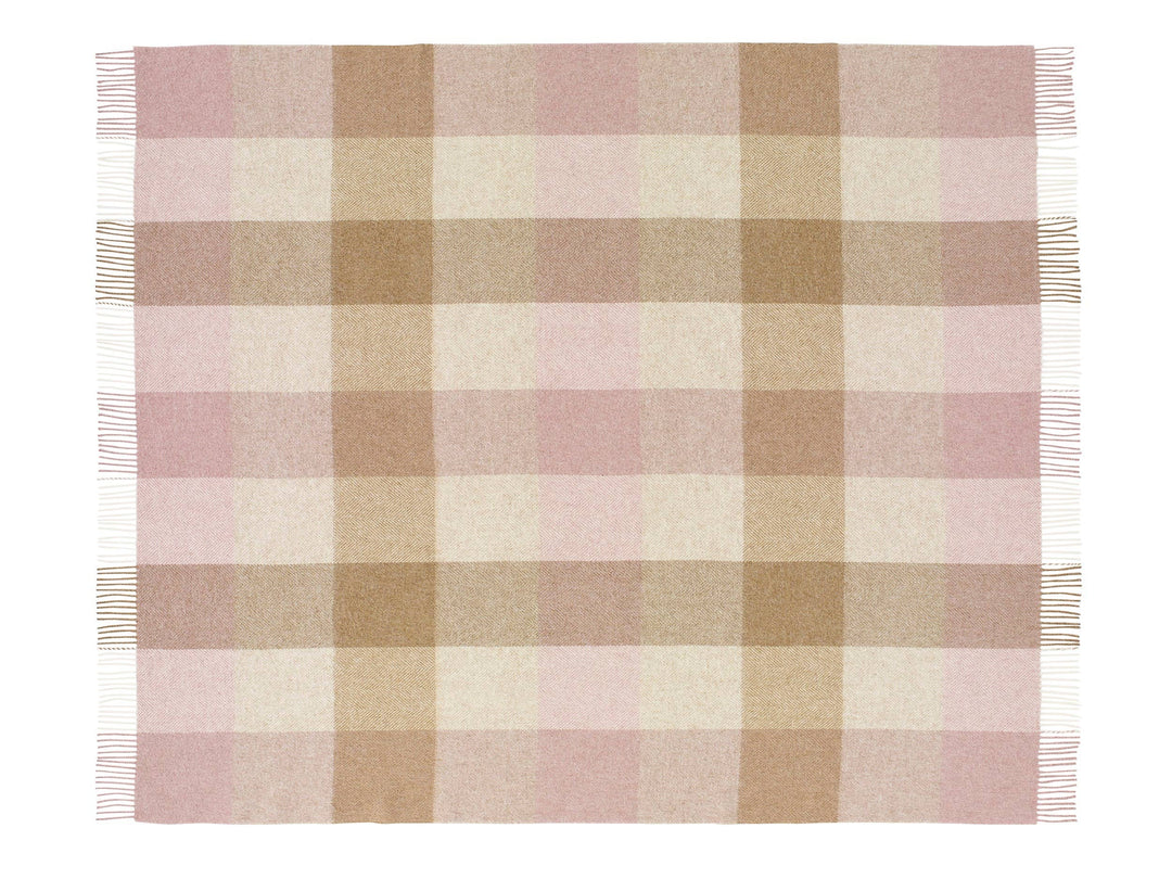 Block Check British Wool Throw, 3 Colors