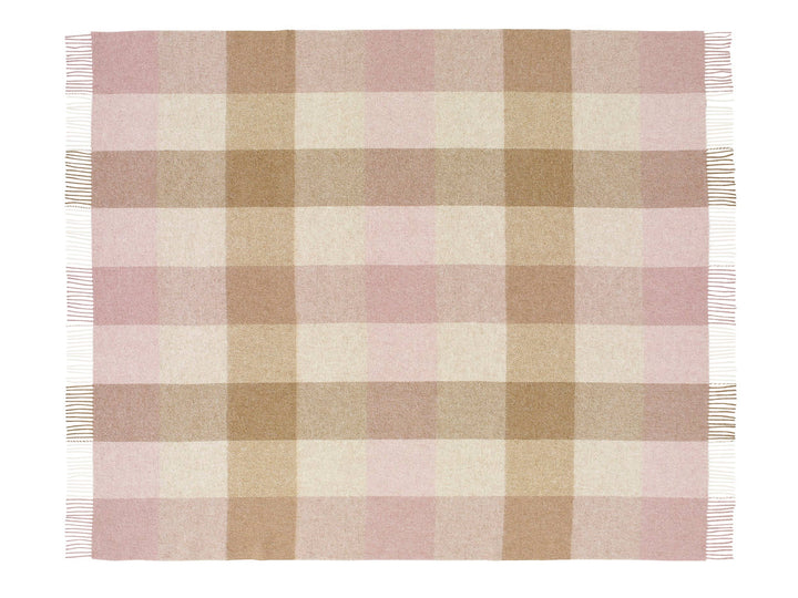 Block Check British Wool Throw, 3 Colors
