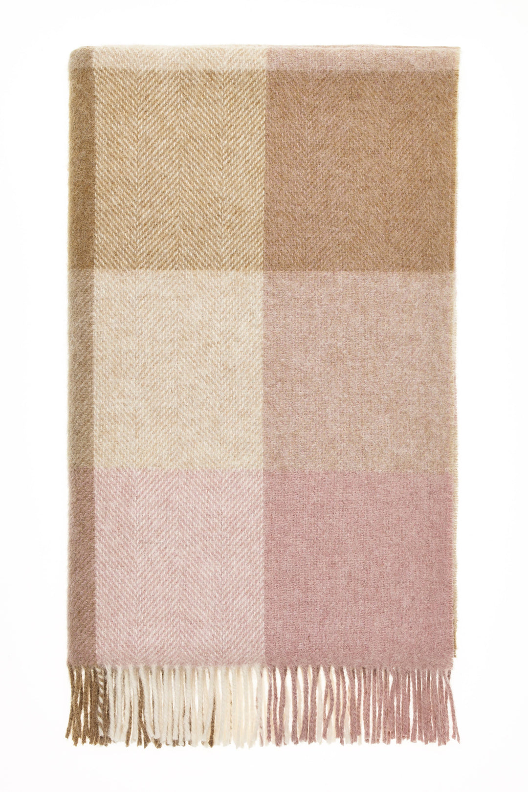 Block Check British Wool Throw, 3 Colors
