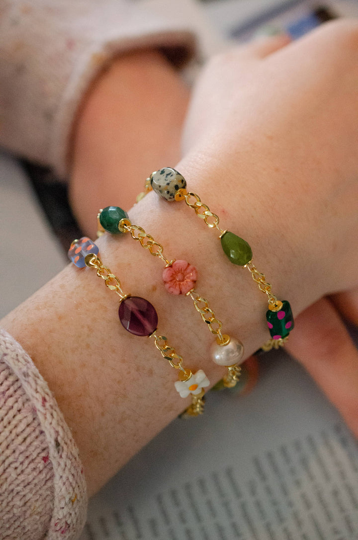 Gold Chain Charm Bracelet