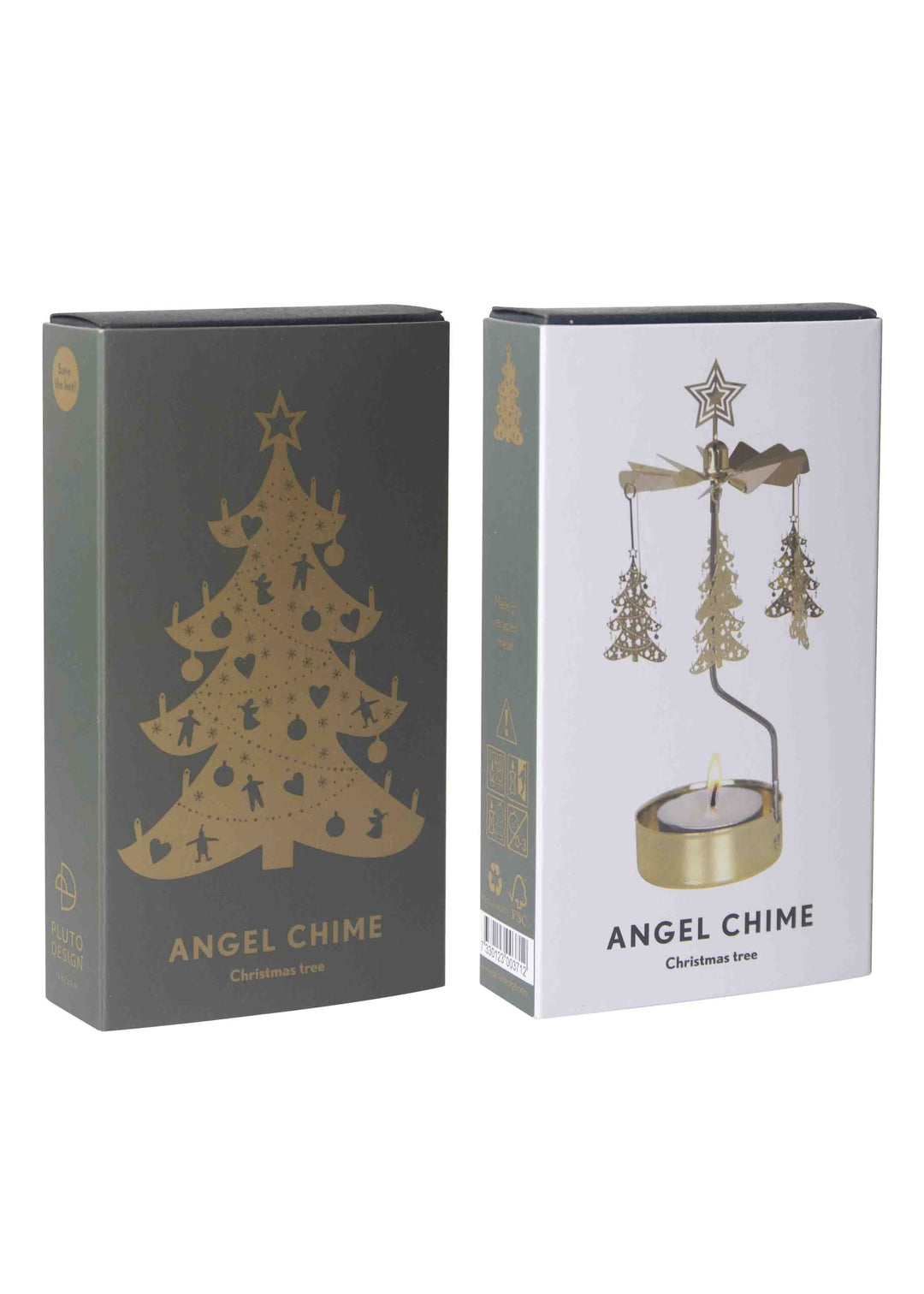 Rotary Candleholder, Christmas Tree, Gold