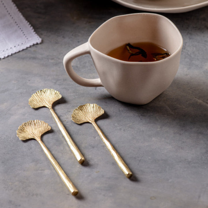 Gold Gingko Mini Spoons
