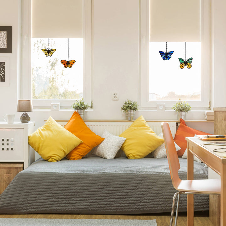 Butterfly Stained Glass Suncatcher, 4 Colors