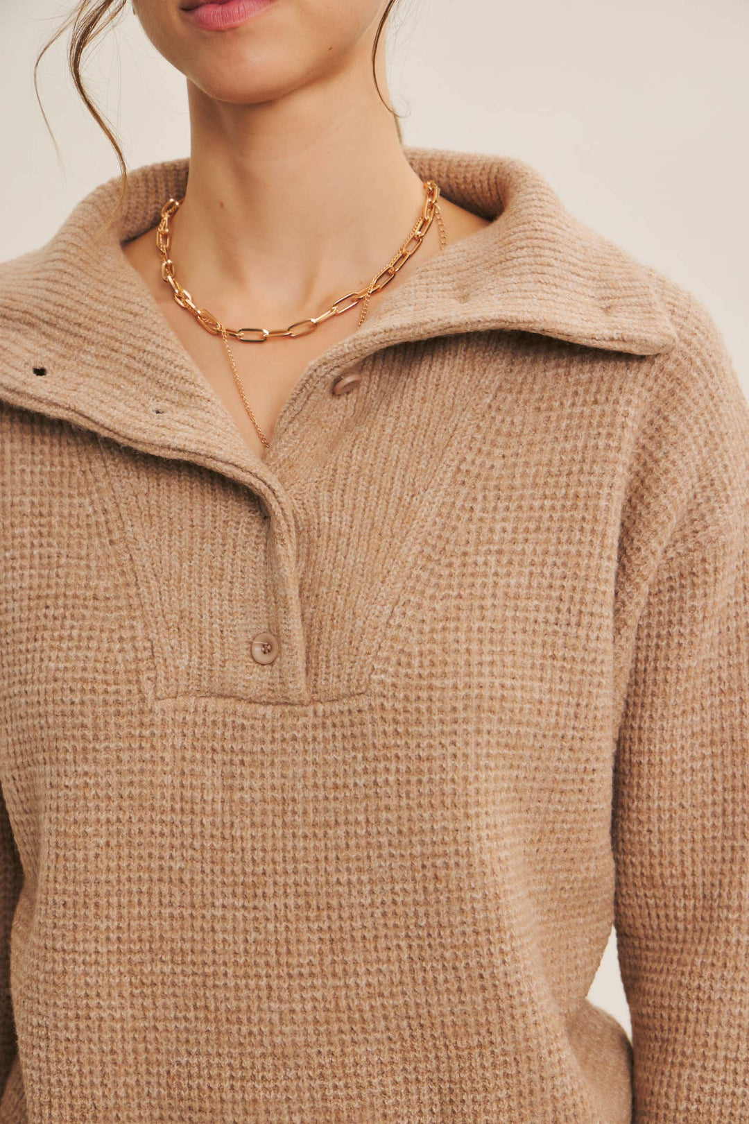 Wool Waffle Knit Pullover