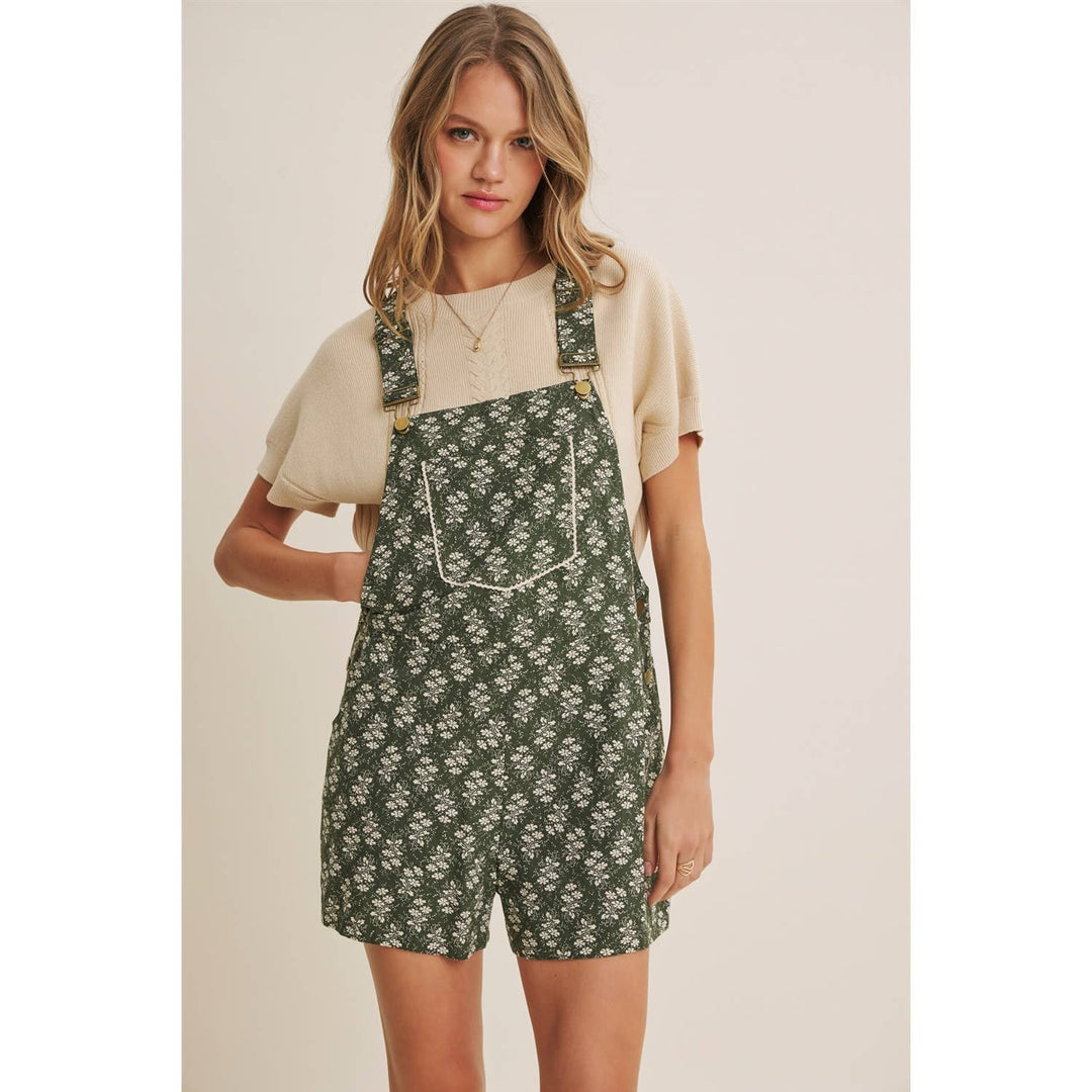 Meadow Bloom Floral Short Overall