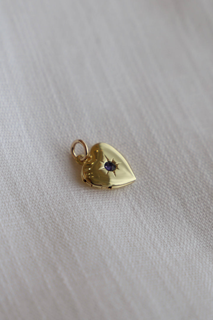Amethyst Heart Locket