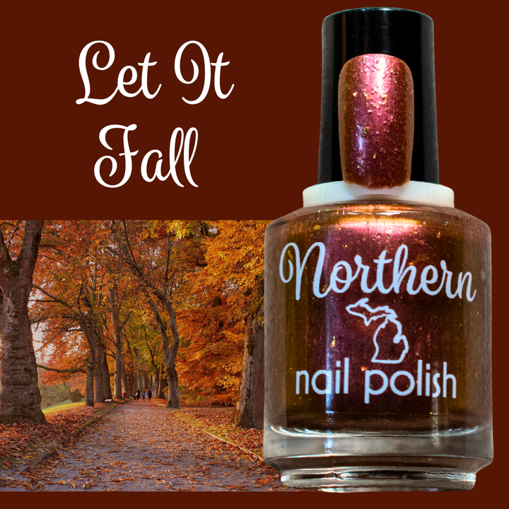 Let It Fall ~ Toxin-Free Vegan Brown Mauve Nail Polish