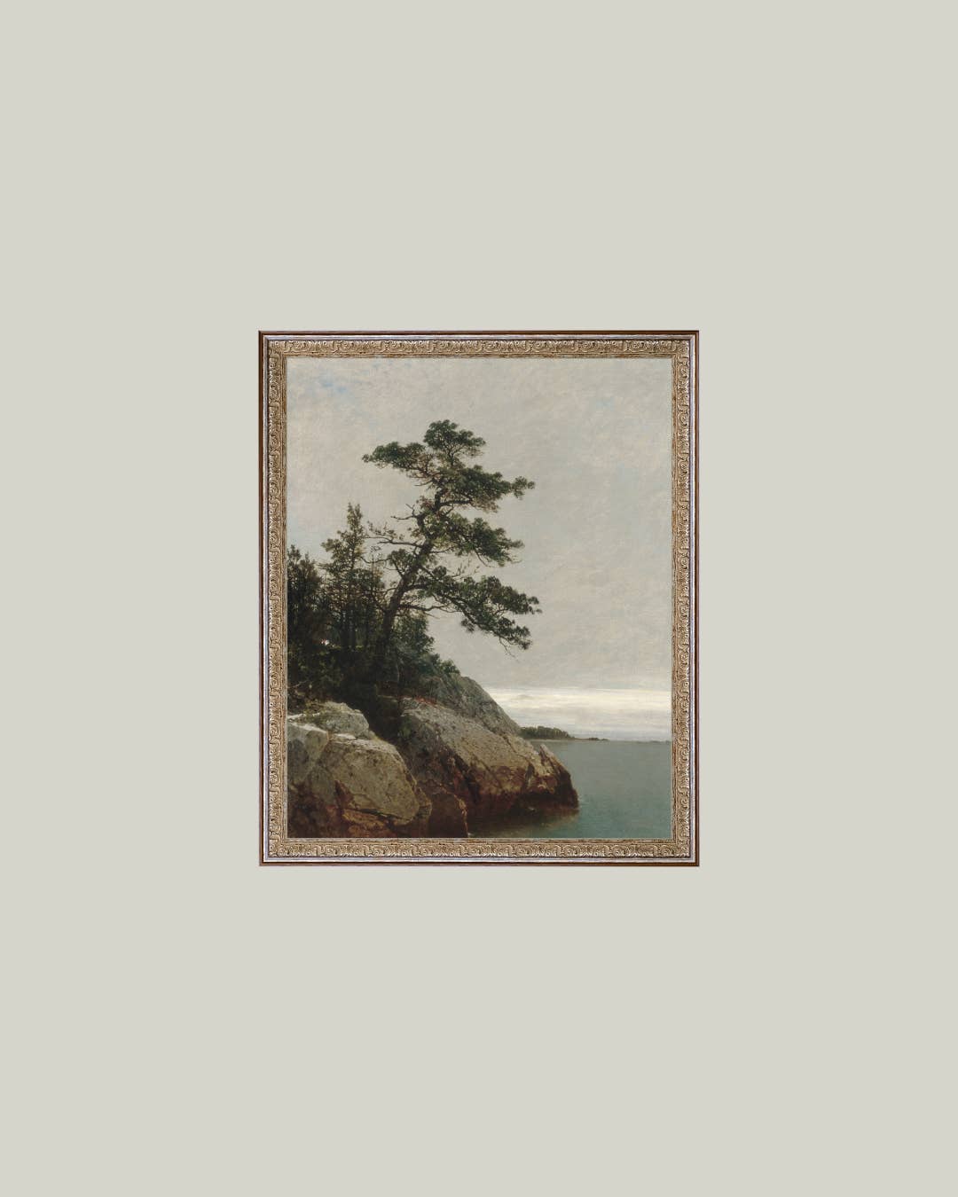 Ocean Side Framed Antique Art, 2 Sizes
