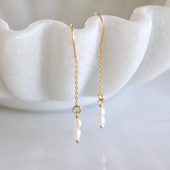 Pearl Threader Earrings 