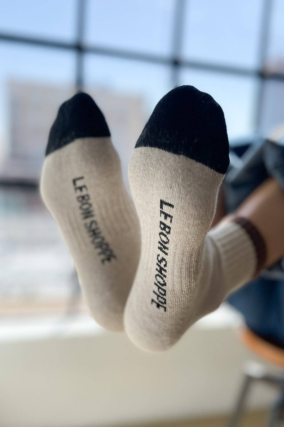 Color Block Girlfriend Socks in Black Coffee