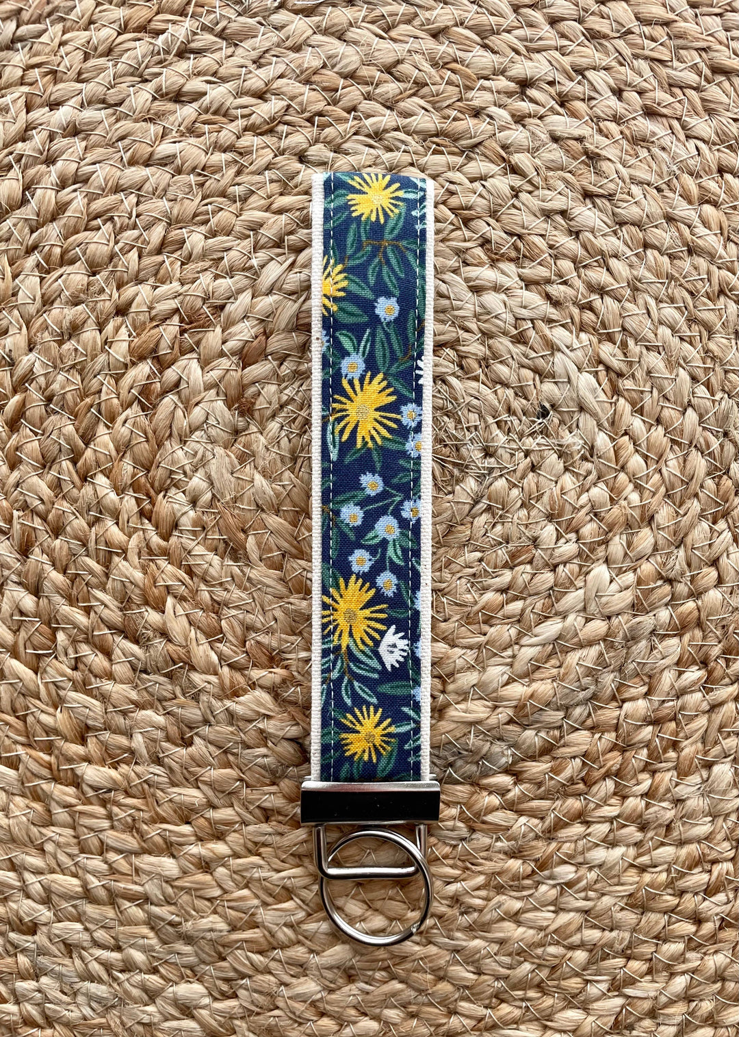 Rifle Paper Co. Daisy Fields Navy Keychain Wristlet