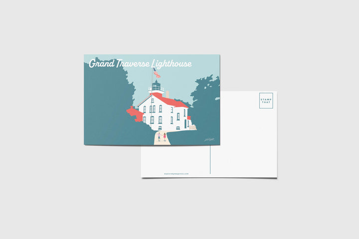 Grand Traverse Lighthouse Travel Postcard