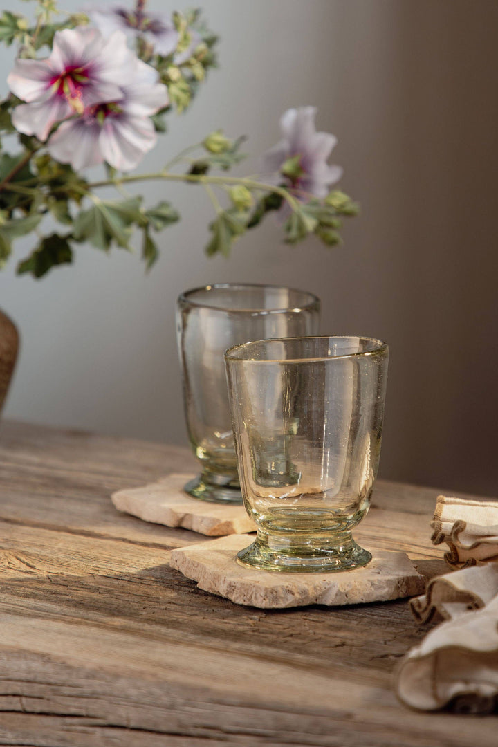 Handblown Footed Glass, 2 Sizes