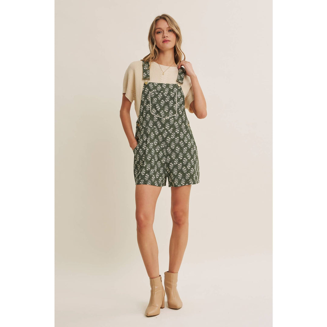 Meadow Bloom Floral Short Overall