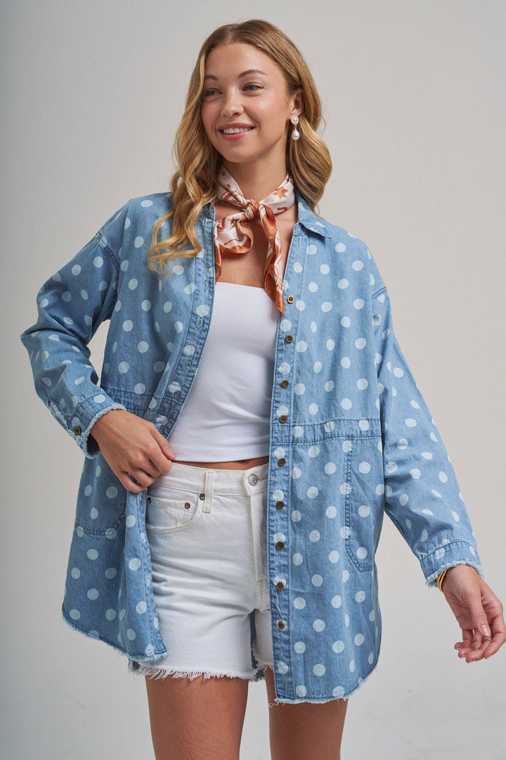 Polka Dot Button Down