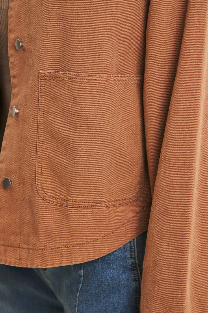 Oversized Utility Jacket in Camel