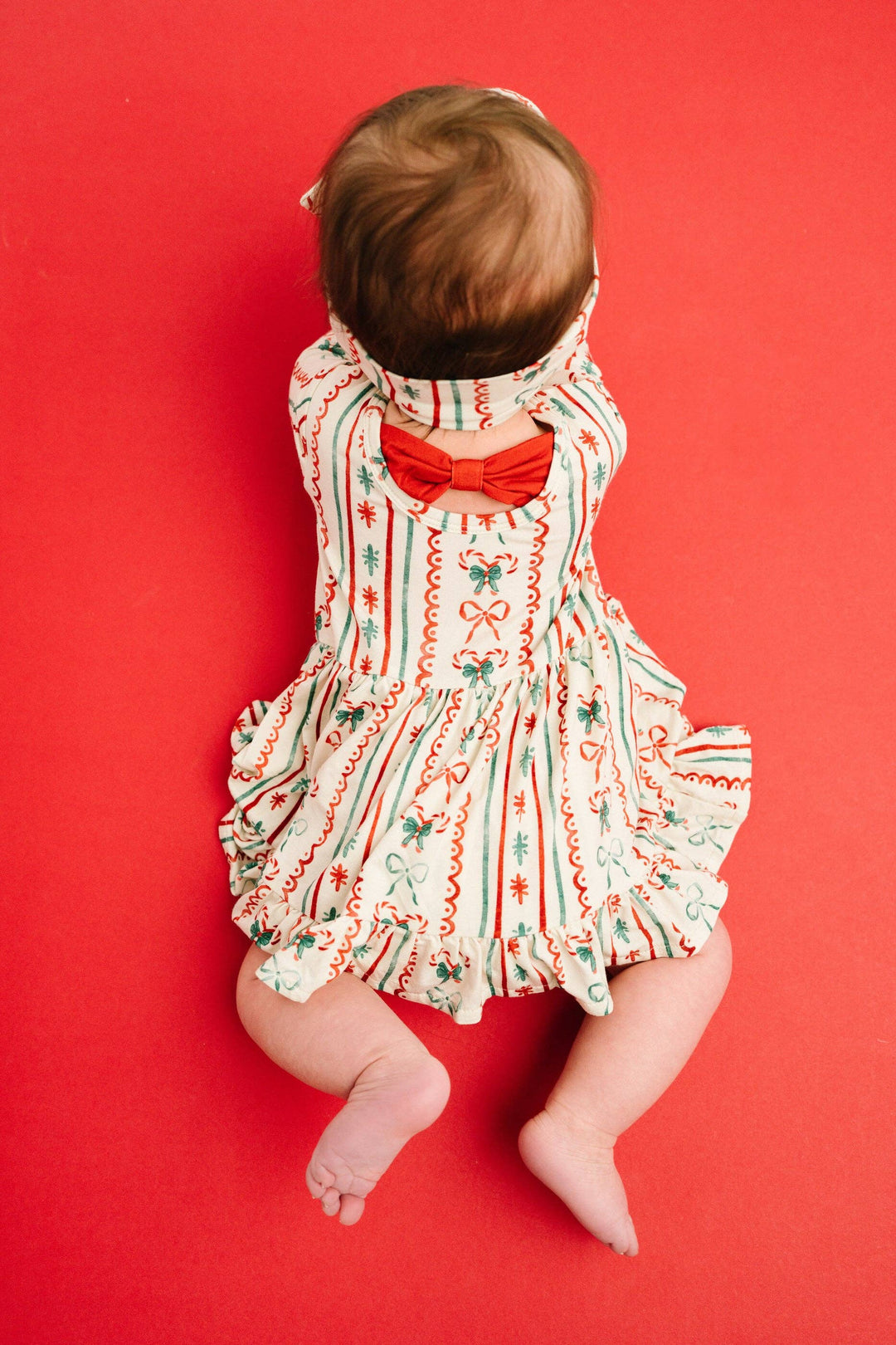 Christmas Bow Long Sleeve Dress