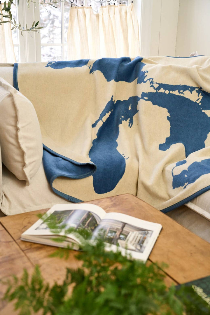 Great Lakes Map Blanket