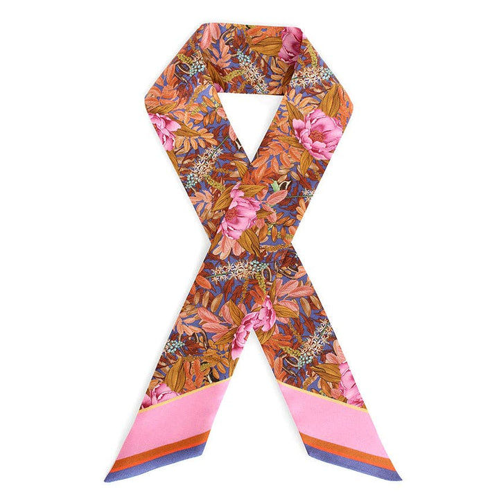Peony Silk Twilly Scarf