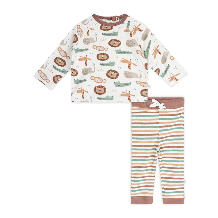 Safari Animals Baby Tee &amp; Jogger