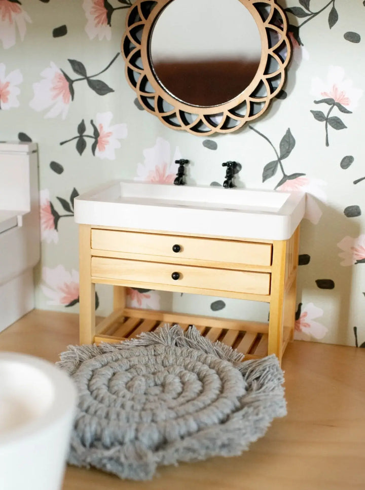 Dollhouse Double Faucet Bathroom Vanity