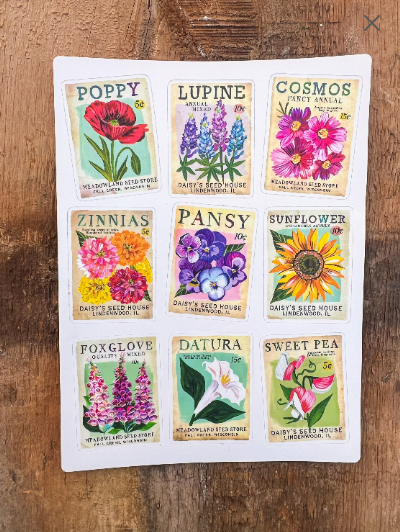 Seed Packet Sticker Sheet