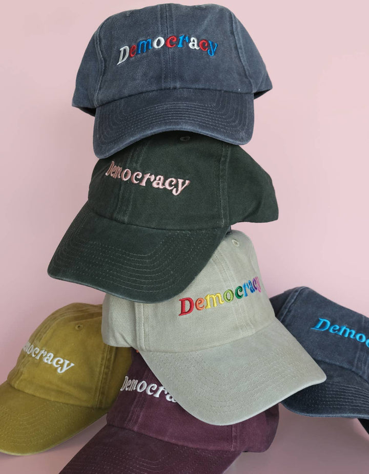 Democracy Embroidered Hat
