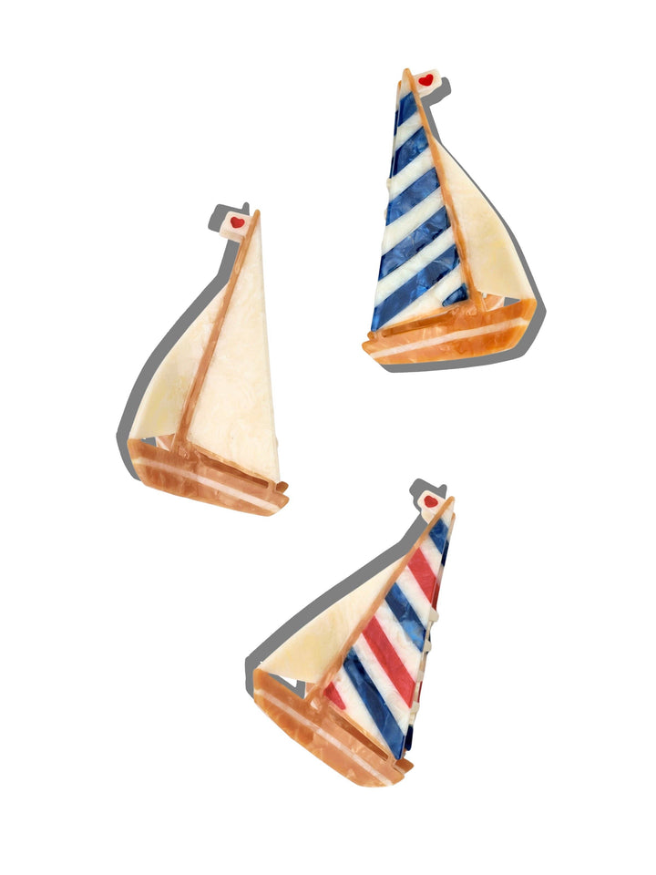 Sailboat Hair Clip, 2 Colors