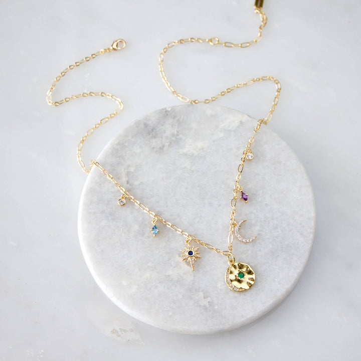 Celestial Colorful Charm Necklace 