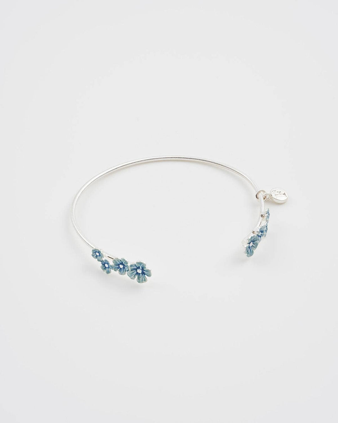 Forget Me Not Silver Bangle