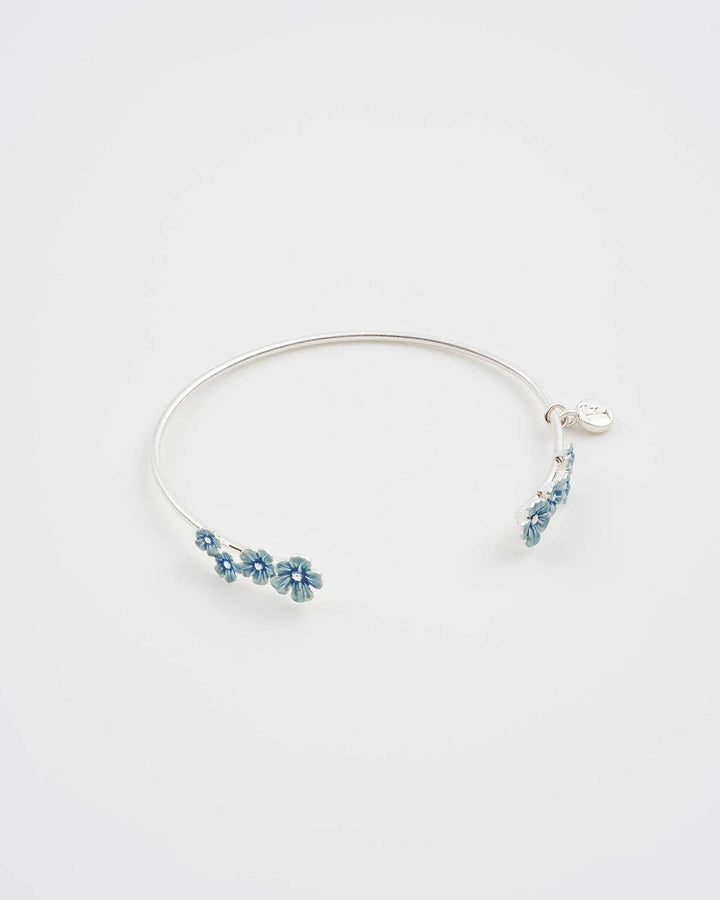 Forget Me Not Silver Bangle