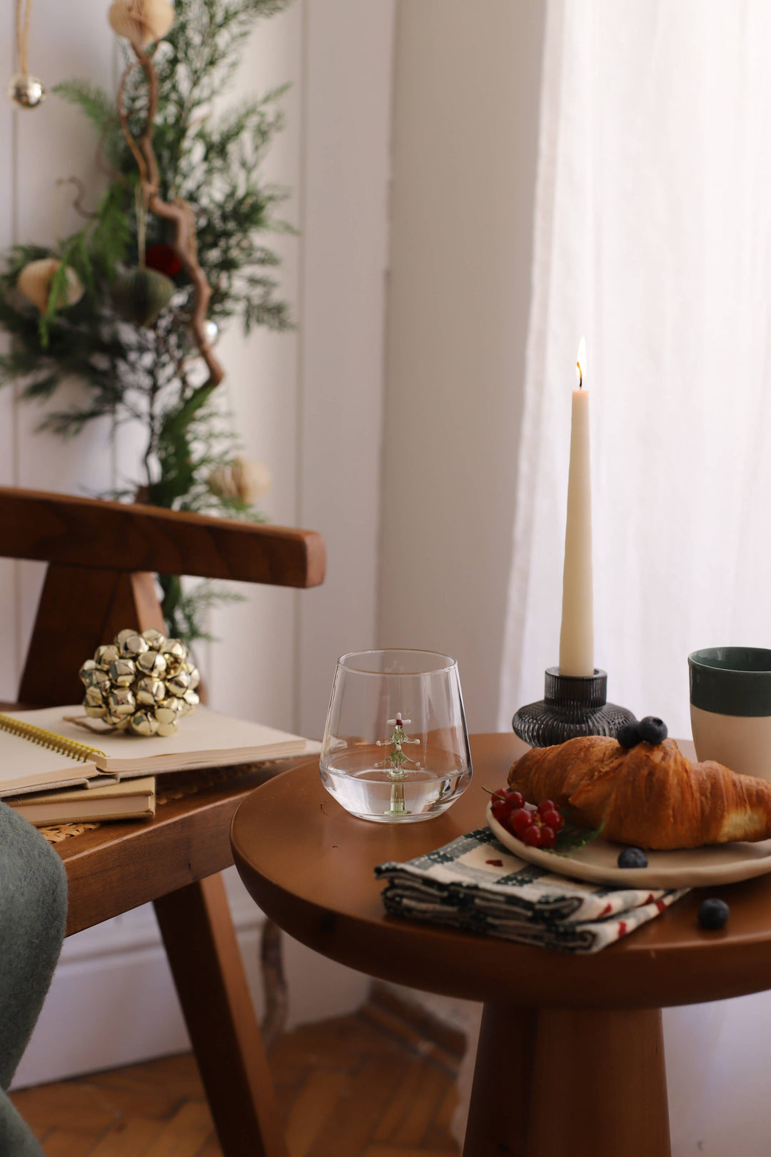 Christmas Tree Figurine Drinking Glass