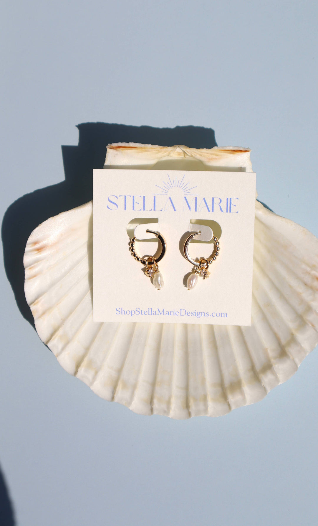 Dainty Freshwater Pearl Charm Earrings