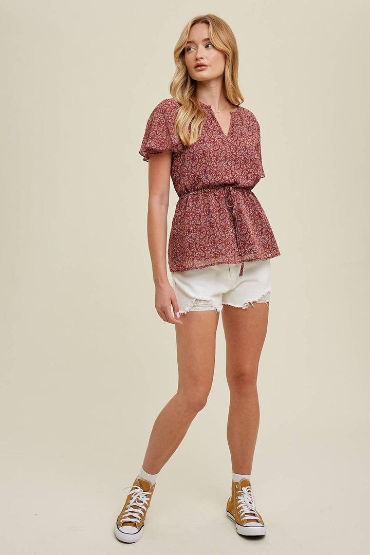 Floral Peplum Blouse