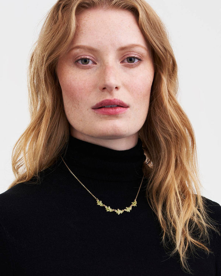 Oak Leaf Choker Necklace