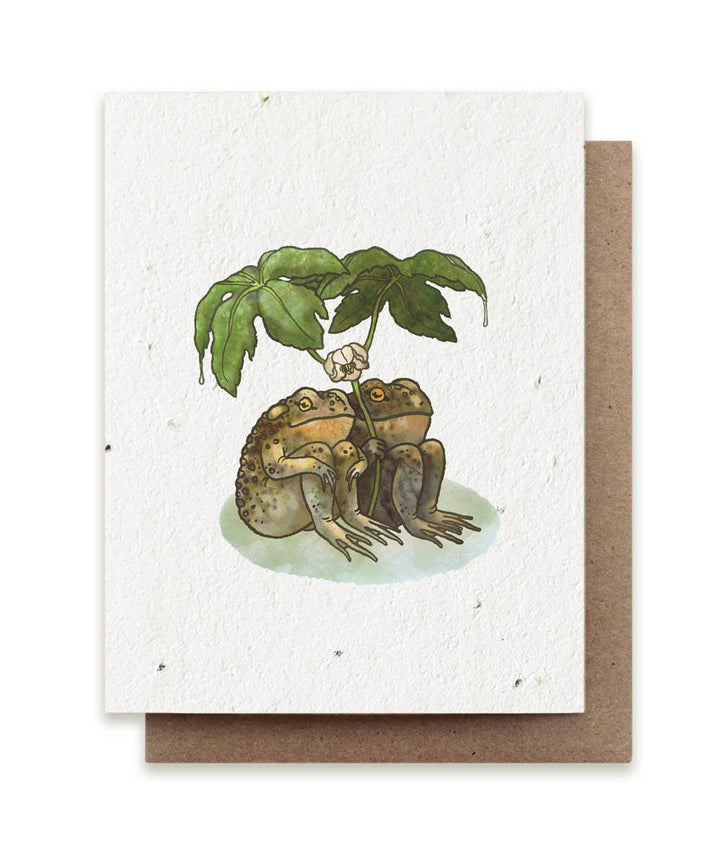 Two Toads Together Plantable Herb Seed Card: No Sleeves