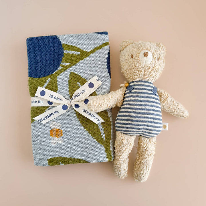 Blueberry Blanket with Harper Bear