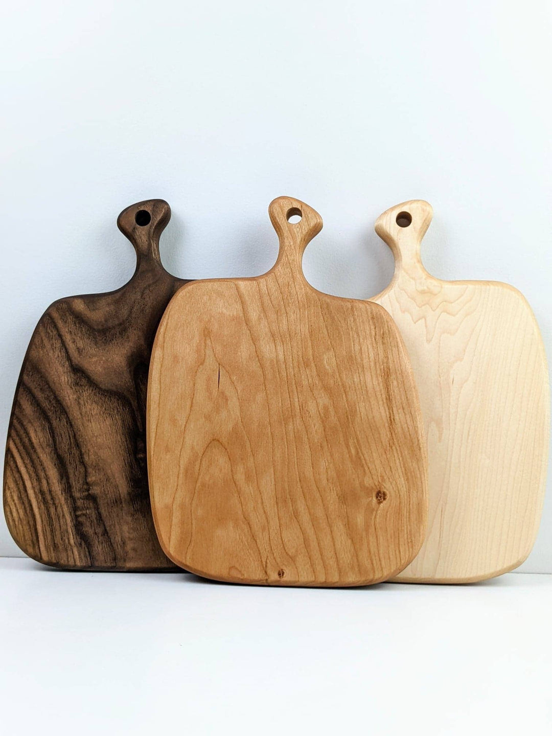 Cherry Wood Charcuterie Board with Handle, Small