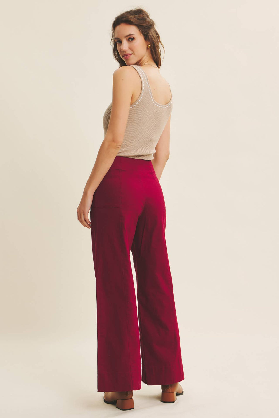 Everyday Essential Stretchy Wide-Leg Pants -2 Colors