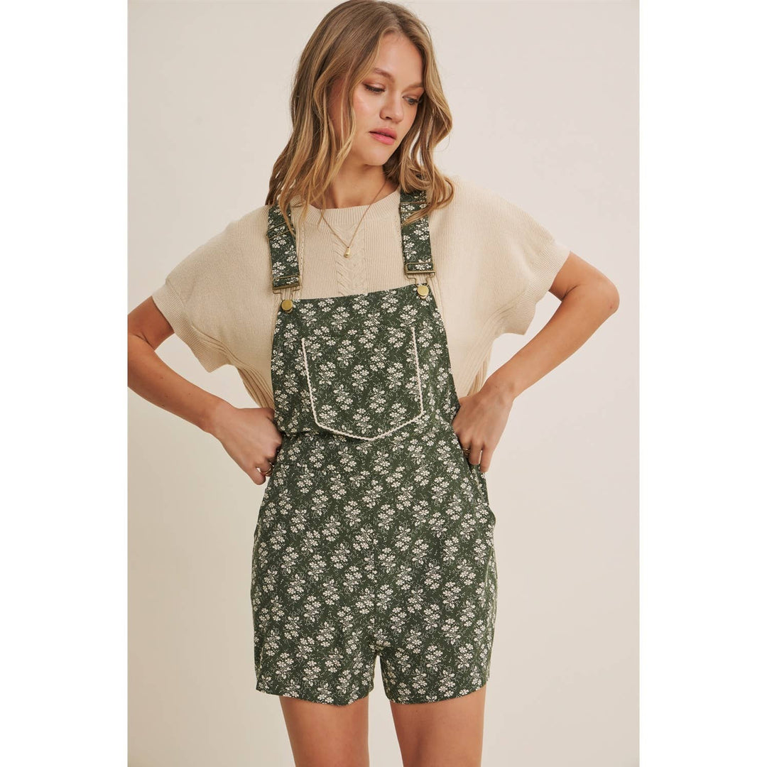 Meadow Bloom Floral Short Overall