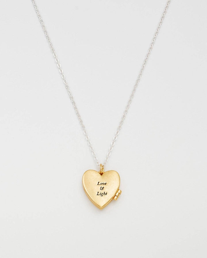 Selene Moon Periwinkle Locket Necklace