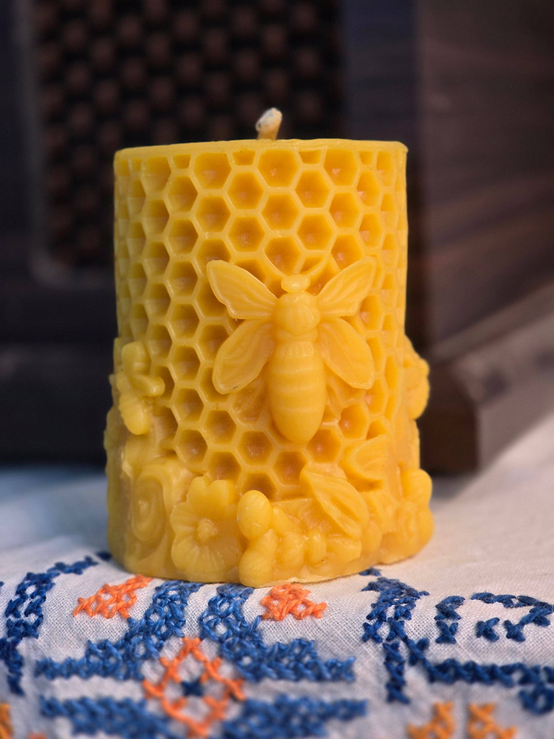 Perfect Pollinators Pillar Beeswax Candle
