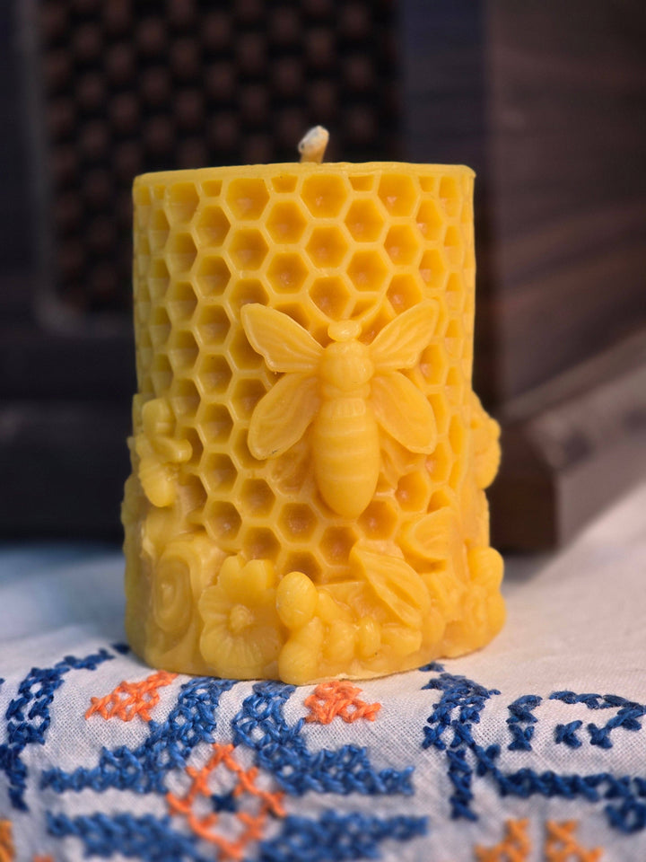 Perfect Pollinators Pillar Beeswax Candle