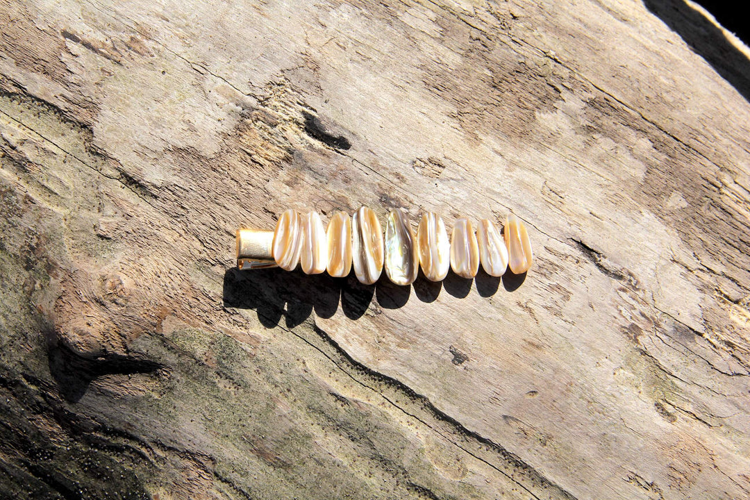 Gold Seashell Hair Clip