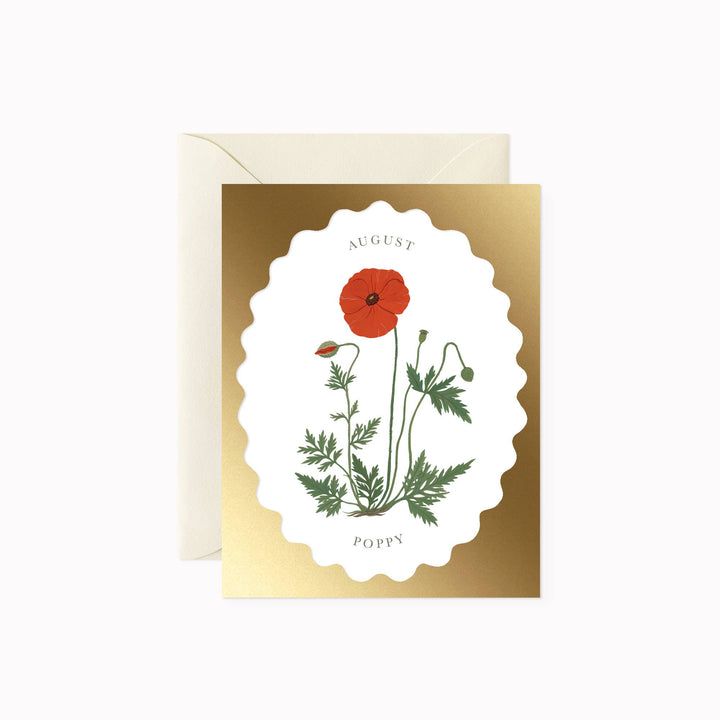 Birth Month Flower | August | Greeting Card