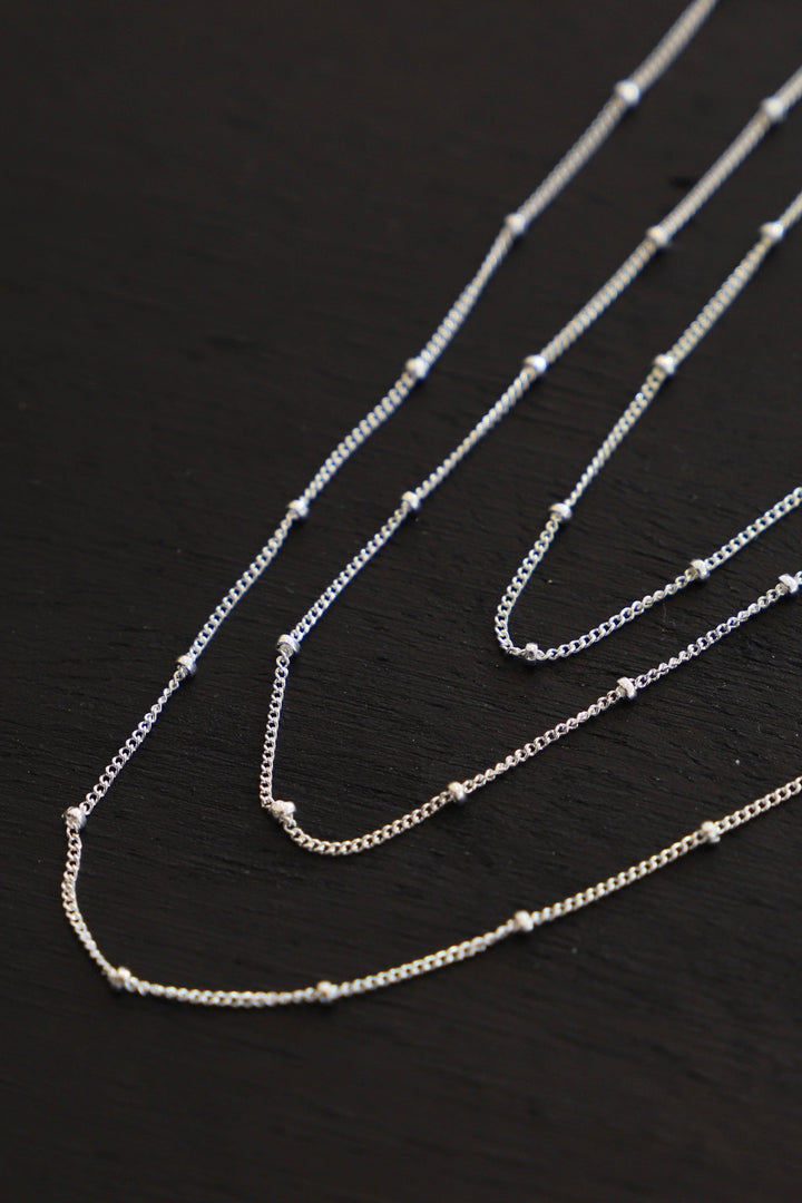 Sterling Silver Satellite Cable Chain Necklace