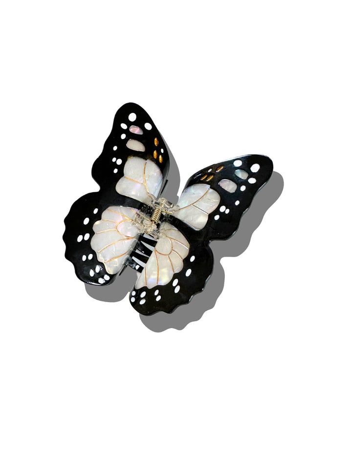 Hand-painted Monarch Butterfly Claw Hair Clip | Eco-Friendly: Orange