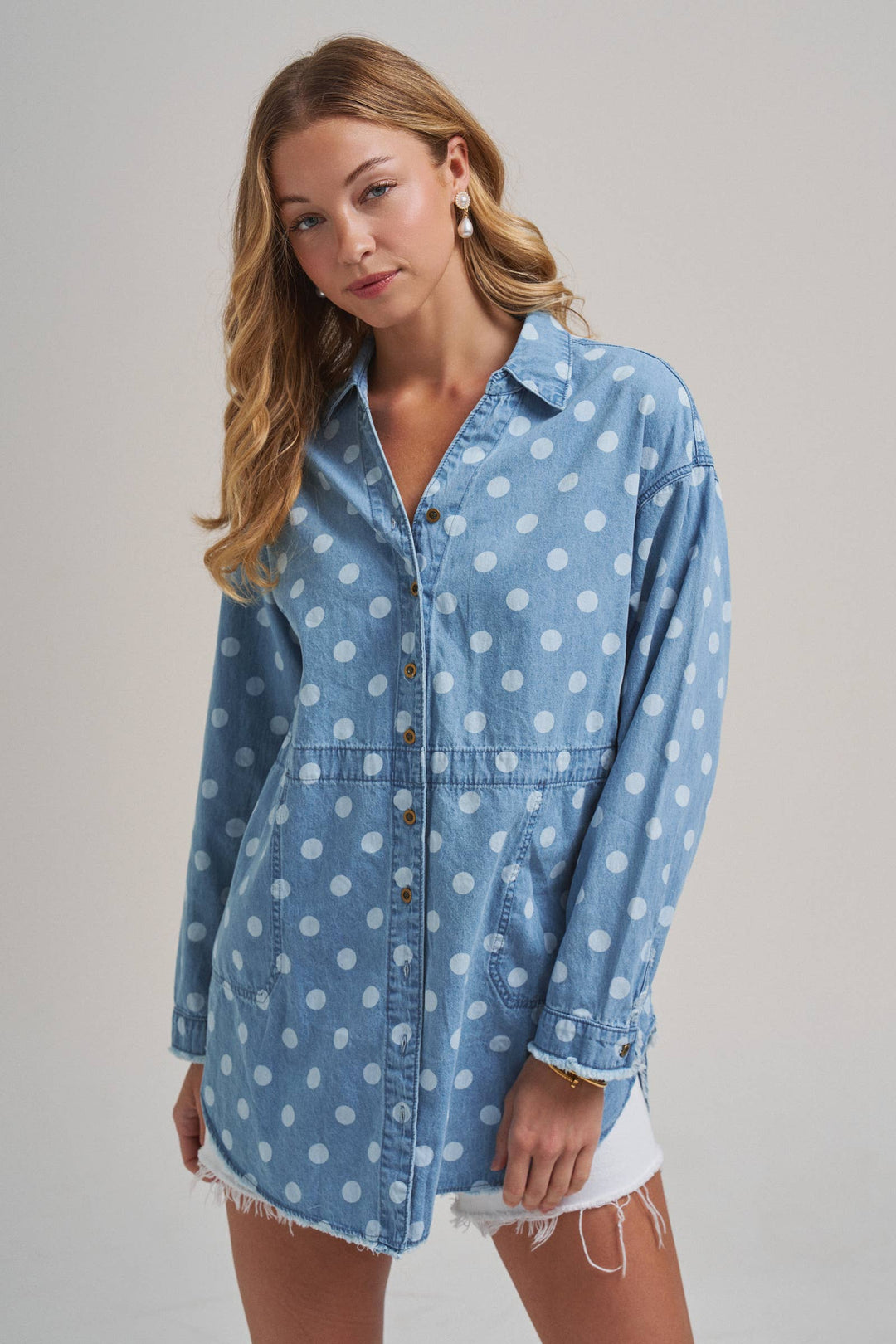 Polka Dot Button Down