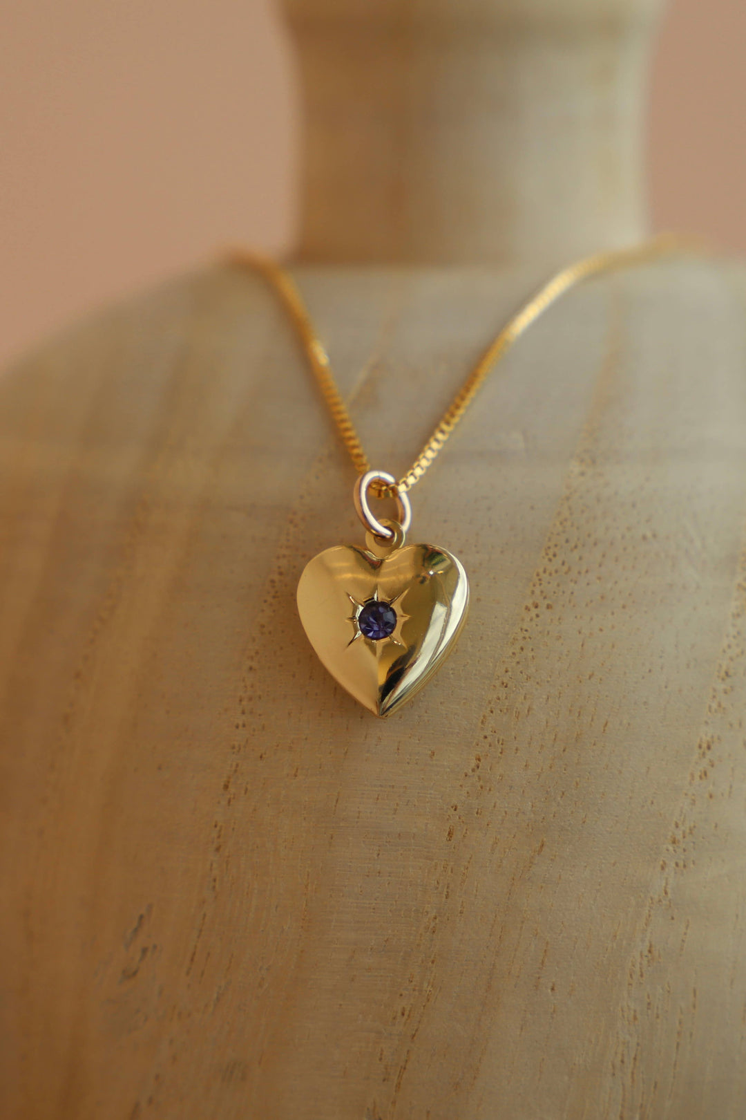 Amethyst Heart Locket