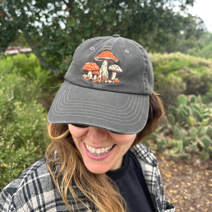 Mushroom Embroidered Baseball Cap